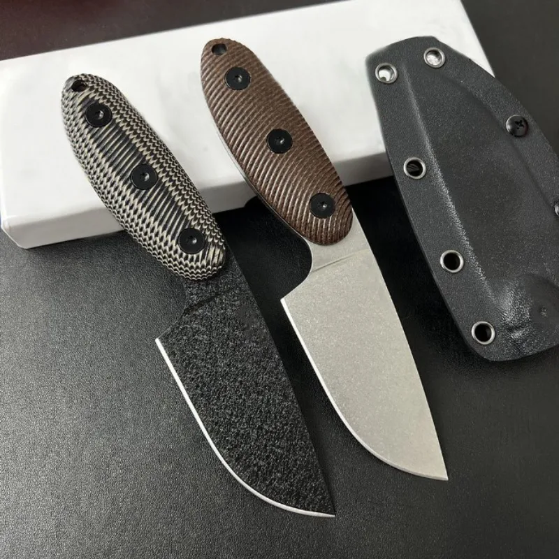 SENCILLO A2 Straight Faca 1095 High Carbon Steel Blade G10/Flax Handle Outdoor EDC Survival Tool Knives