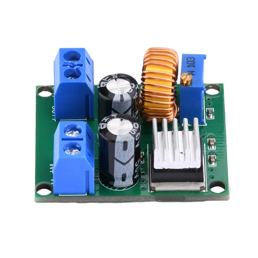 DC-DC 4-38V To 1.25-36V 5A 75W Adjustable Buck Power Module High-power Step-down Voltage Regulator Board With Heat Sink