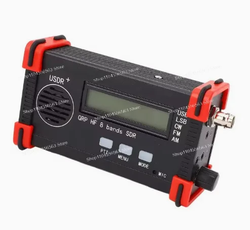 USDR HF Transceiver 8-Band All Mode SDR QRP Portable with Handheld Microphone for Ham Radio
