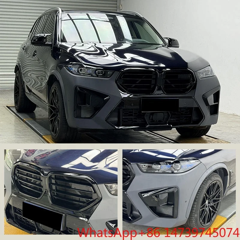 2023 X5 G05 G18 X5M Style Modified Body Kit Front Rear Bumper Grille Side Skirt Upgrade PartsOld To New Facelift Body Kit