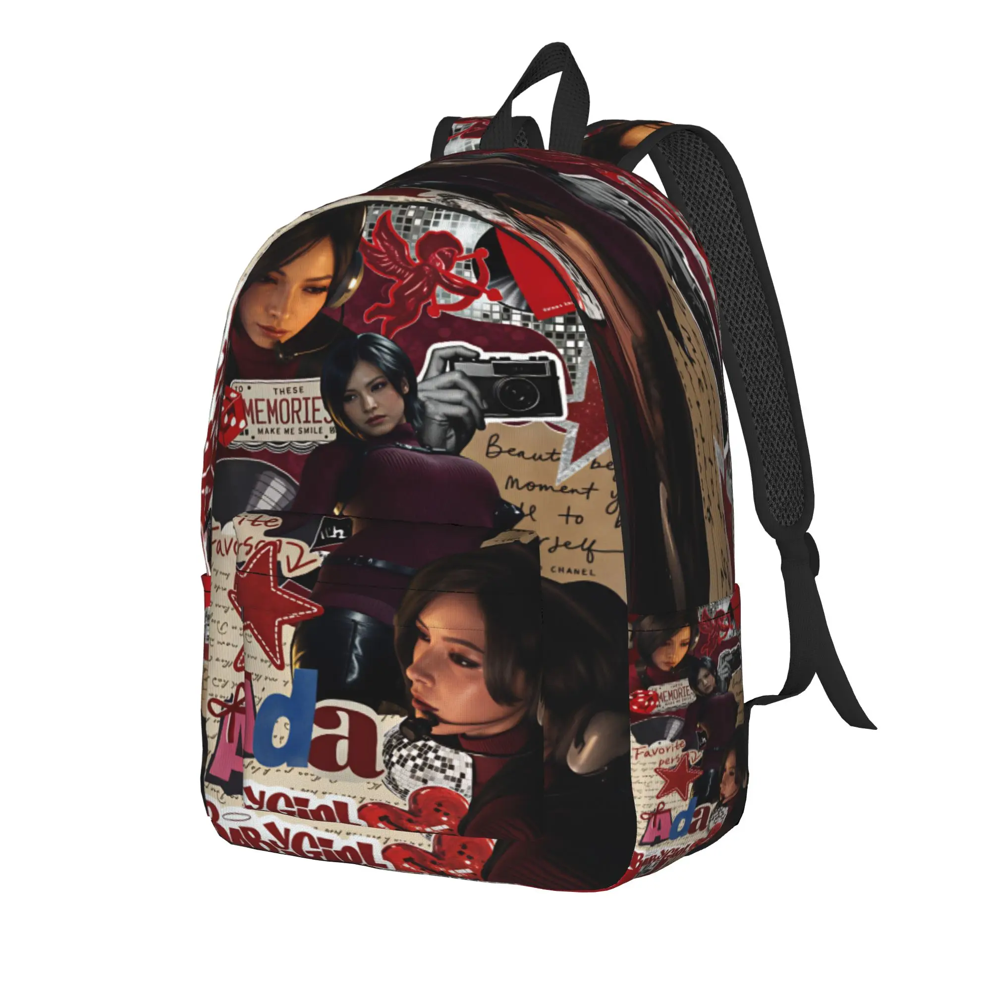 Ada Wong Resident Evil Backpack  Kawaii Backpacks Student Cycling Durable High School Bags Colorful Rucksack