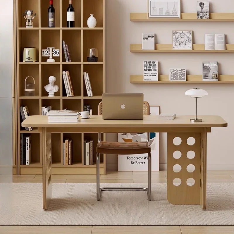 Long Asthetic Luxury Desk Wood Designer Working Modern Writing Executive Table Office Conference Mesa Para Computador Furniture