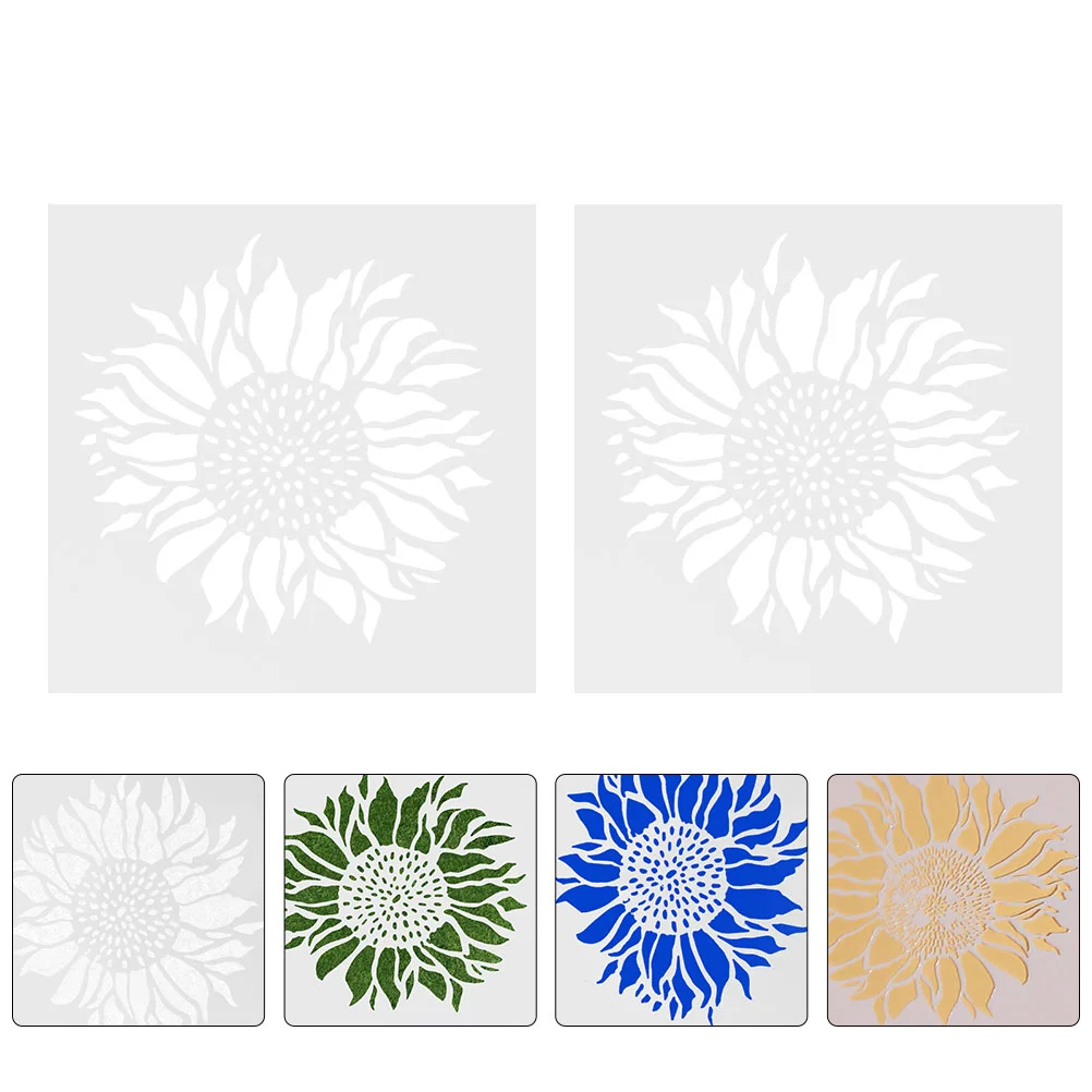 

3 Pcs Sunflower Painting Stencil Dot Templates Tile Stencils Hollowed Account Graffiti The Pet Toddler