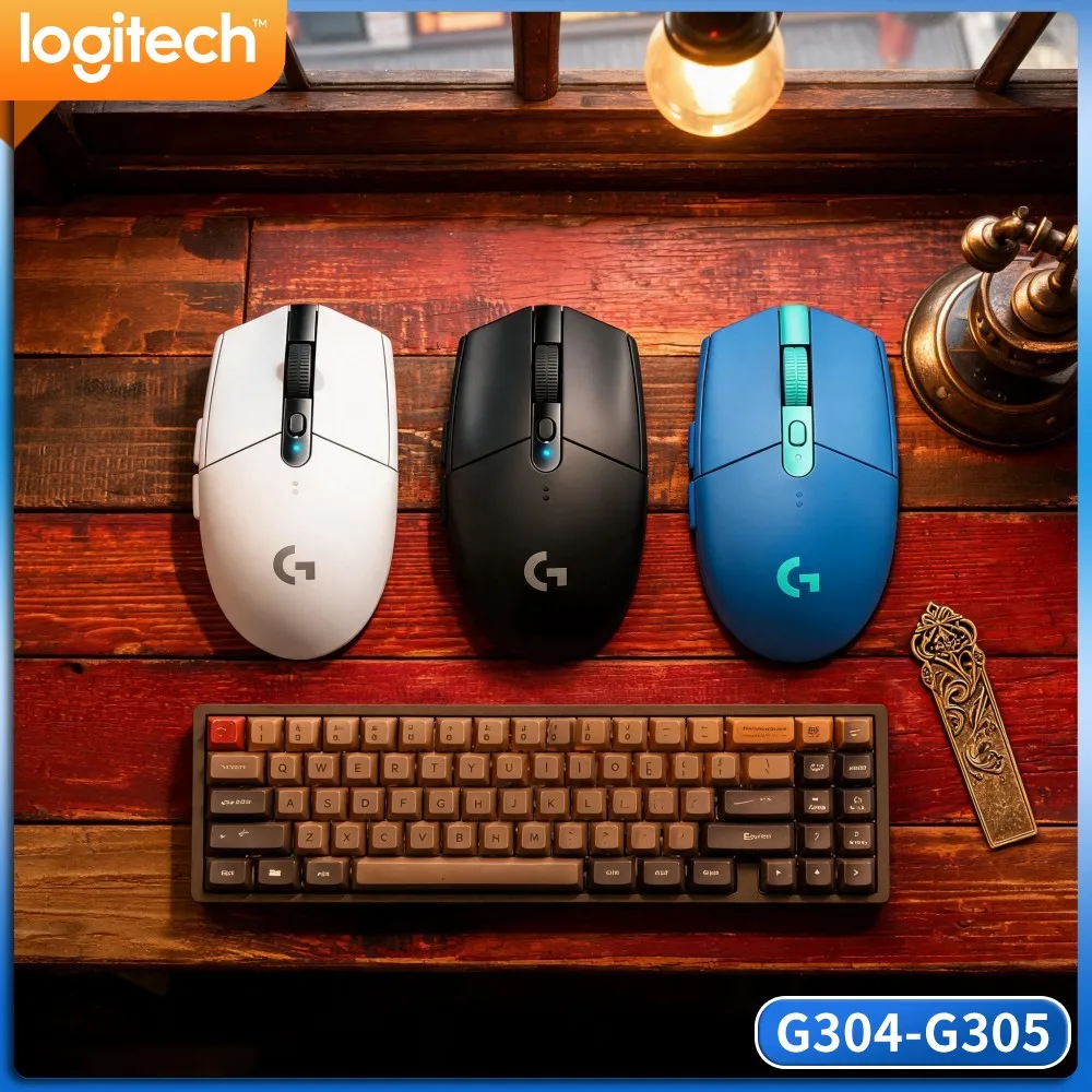 Logitech G304 LIGHTSPEED Wireless Gaming Mouse 12000 DPI HERO Sensor 1ms Latency 250hr Battery Travel Mouse High Precision Users