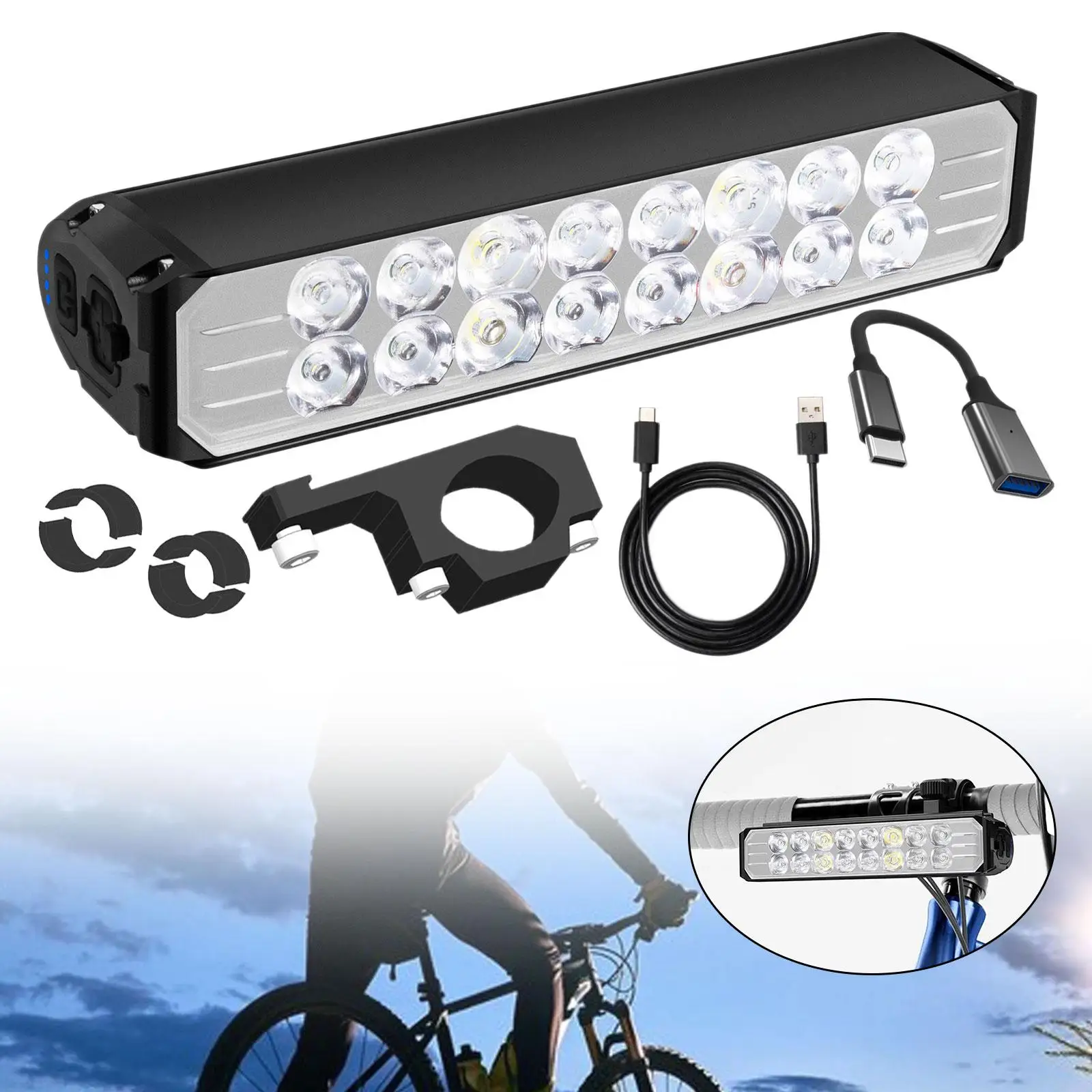 

Bike Front Light Set 4 Modes Bikes Lamp for Enthusiast Riding Mountain Bikes