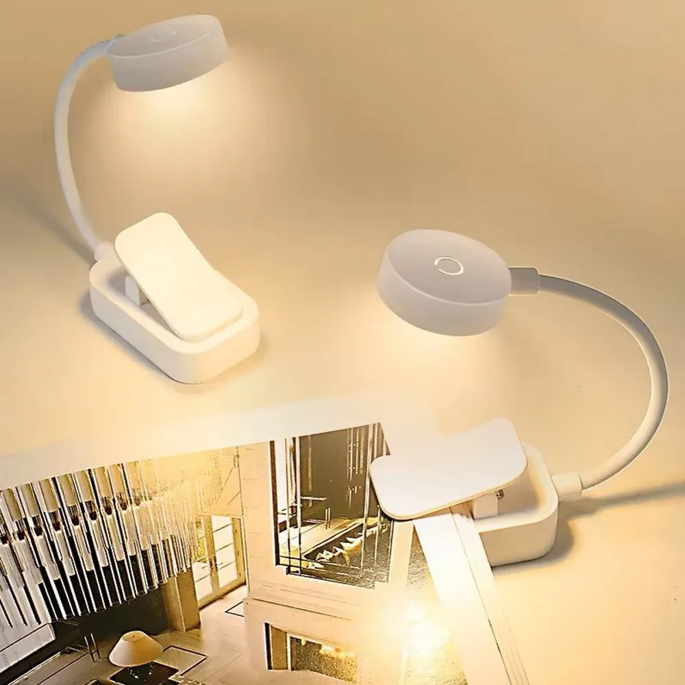 Folding Clip Book Lamp Portable Bedside Student Reading Lamp LED Night Light 3 Modes Eye Protection Stepless Dimmable 2 X AAA