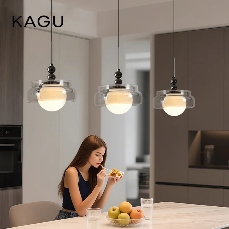 

Modern LED Glass Chandelier Restaurant Bar Interior Decoration Lighting Bedroom Bedside LED Jellyfish Lamp
