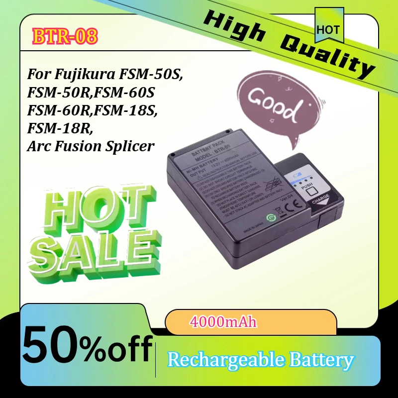 BTR-08  13.2V 4000mAh Battery for Fujikura FSM-50S,FSM-50R,FSM-60S,FSM-60R,FSM-18S,FSM-18R,Arc Fusion Splicer