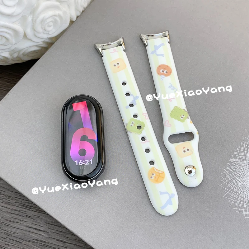 

Свежий летний стильный ремешок для Xiaomi Mi Band 10 9 8, сменный браслет для Mi Band 10 9 8, умный ремешок для часов в подарок
