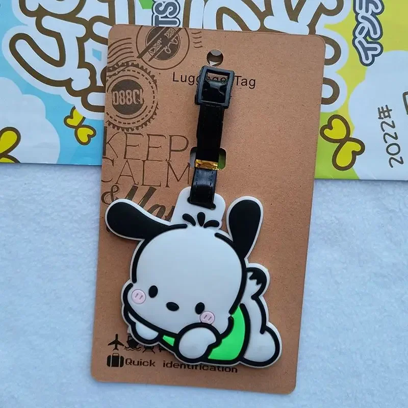 Kawaii Sanrio Pochacco Luggage Tag Boarding Pass Suitcase Tag Cartoon Cute Baggage Tag Hanging Ornaments Travel Check-in Tag