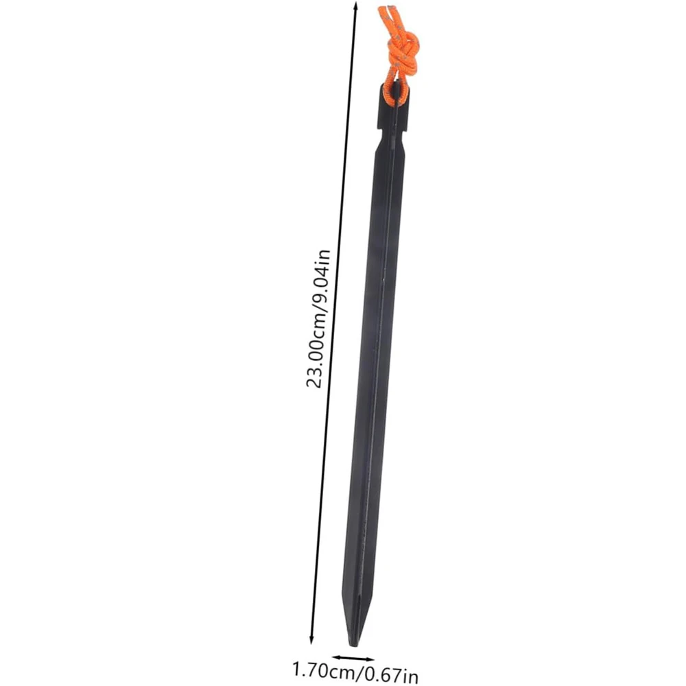 6 Stück 23cm Aluminiumlegierung Zeltnägel, Zeltstifte für Garten, Pavillon, Camping, Wandern, Zeltzubehör zur Befestigung von Überdachungen – Detail 2