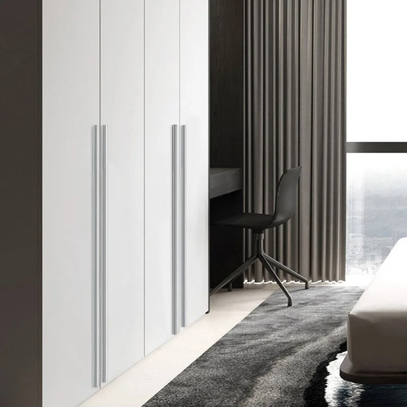 Contemporary Simple Gold Black Closet Door Pull Light Luxury Handle Bedside Cabinet Drawer Cabinet Straight Bar Grip