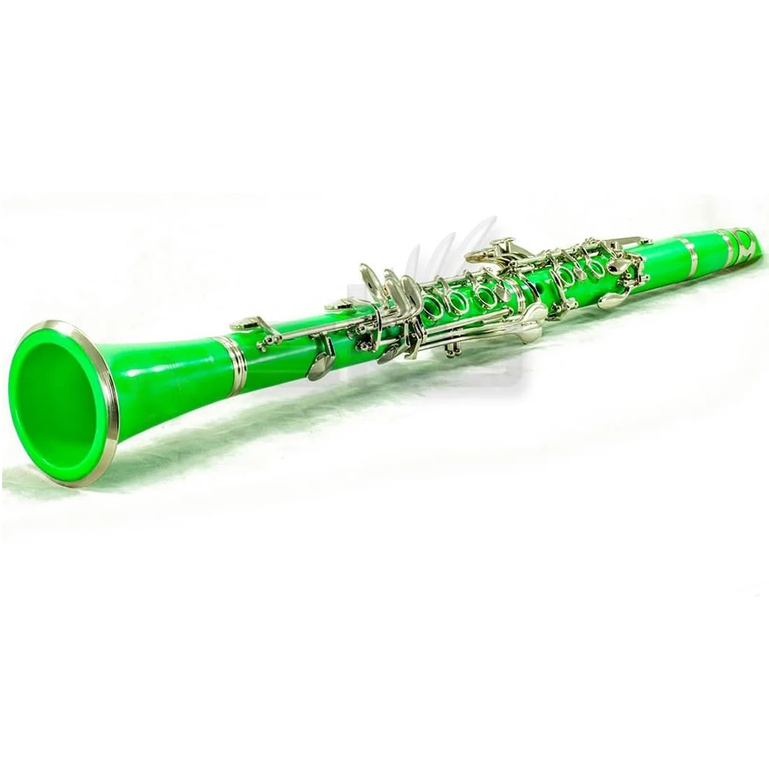 SLADE Clarinet Bb Flat 17 Nickel Key Green Clarinet for Beginners Comes with 2 Gun Barrels Hard Shell and Clarinet Cleaning Kit