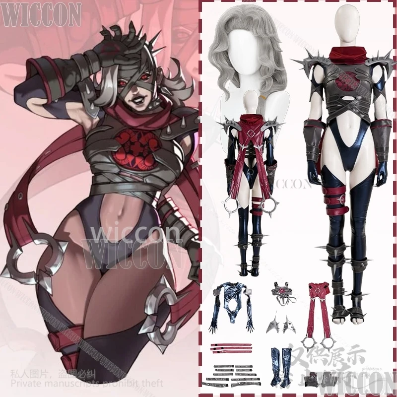 

Invisiblee Woman Game Rivals Cosplay Susan Sue Storm Richards Evil Sexy Slit Jumpsuit Coat Comic Con Wig Suit Prop Customized
