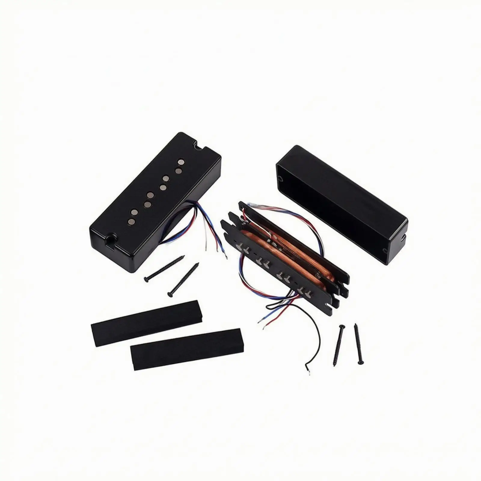 2 Pieces Bass Guitar Pickup Assembly | Straightforward Installation, Compact Low-Profile Build, Bass Pickup Set with Mounting