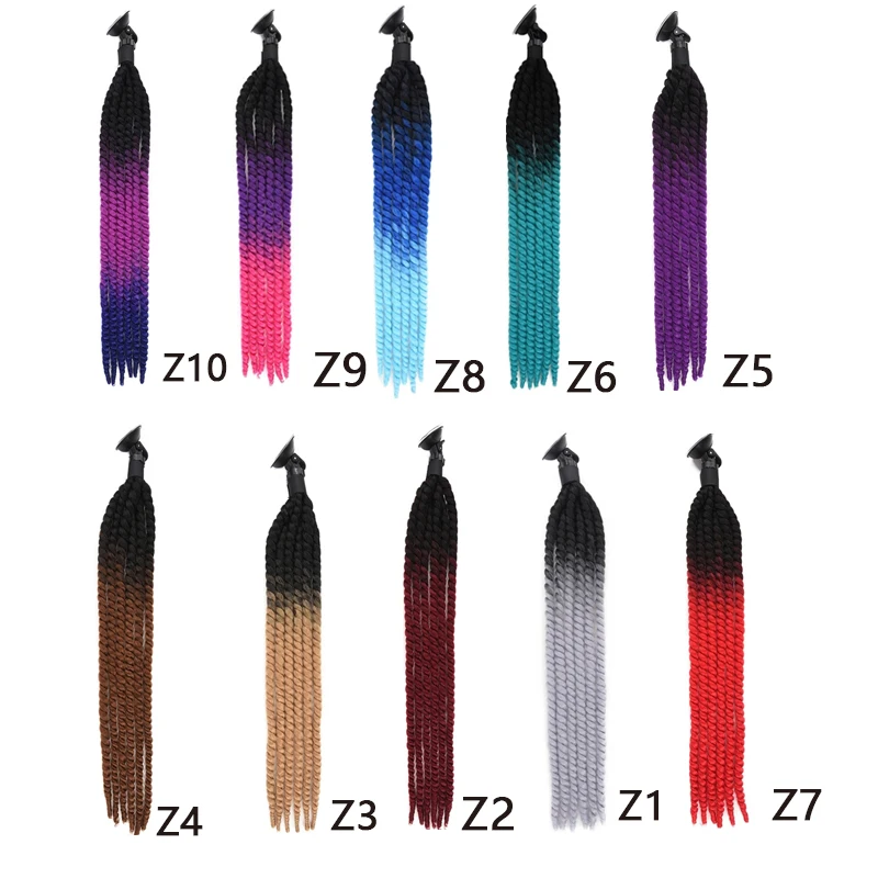 24Inch Synthetic 1pc Ponytail Hair Extensions  Suction Cup Design for Motorcycle Helmets Twist Pigtail  Helmet Not Included