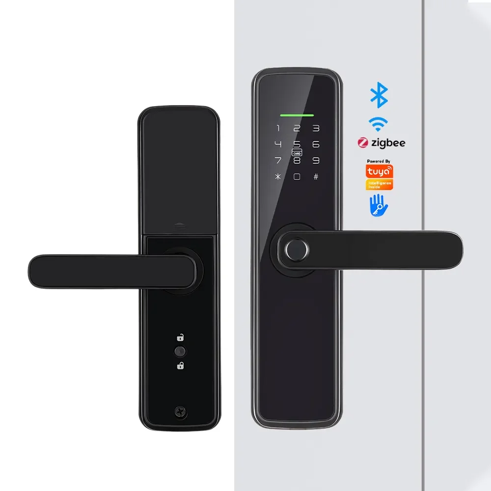 Euro mortise 4585 6072 Smart door lock Fingerprint Tuya Wifi Zigbee Ttlock wifi BLE No need gateway Card Code digital door lock