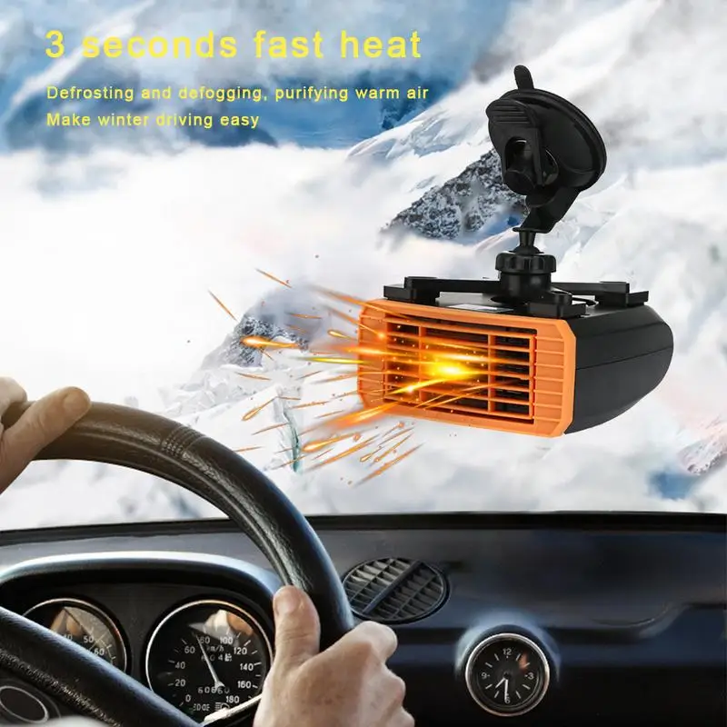 

Portable Car Heater 360 Degree Rotating Car Defogger Windshield Defroster Fast Heating Heater For Car Car Warmer Windshield