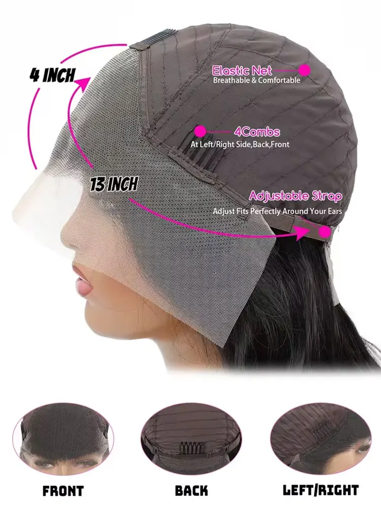 13x4 Jerry bouclés dentelle avant perruque 40 pouces profond crépus bouclés perruques de cheveux humains 250% 13X6 HD Transparent dentelle frontale perruque pour les femmes