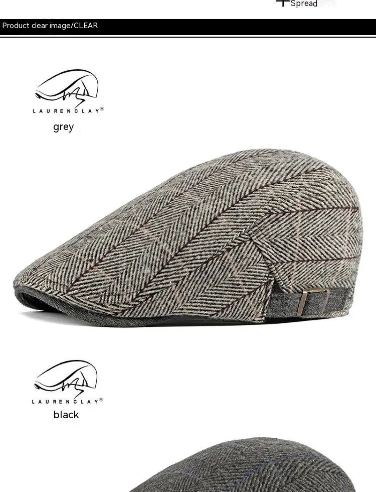 Herren Damen Flat Ivy Gatsby Newsboy Hat Winter Frühling Herbst Driving Cabbie Hunting Cap – Detail 8