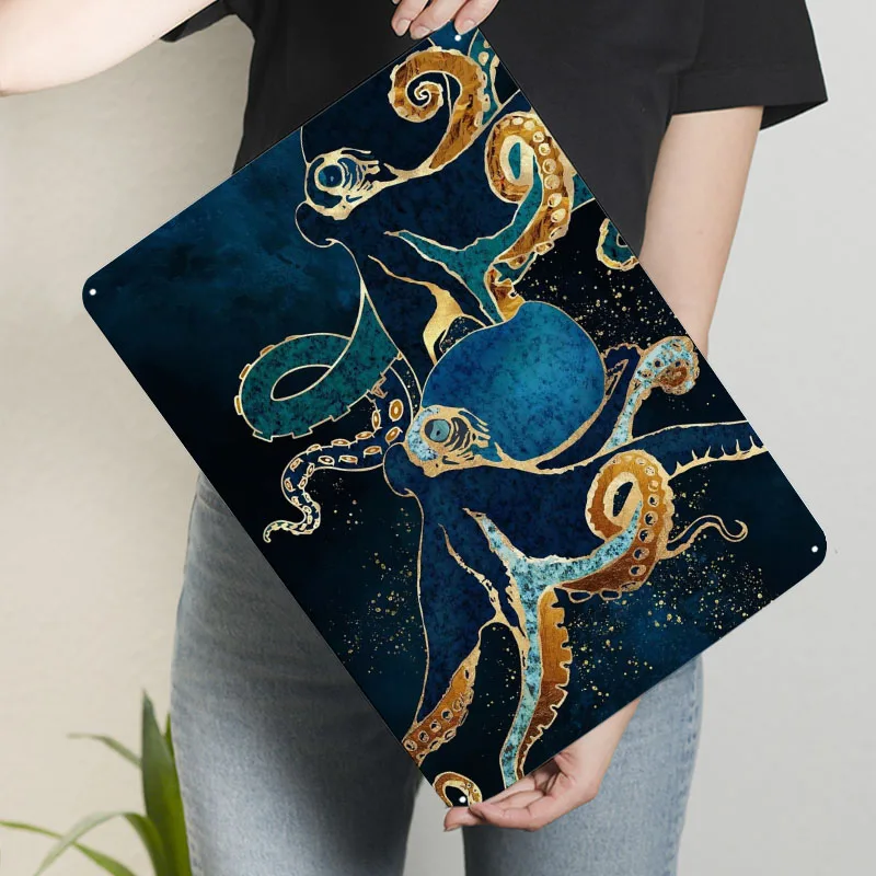 تحت الماء حلم IX علامات معدنية الحيوان المشارك غرفة نوم الديكور غرفة المعيشة مخصص صفيح تسجيل ل جدار الفن الديكور بار