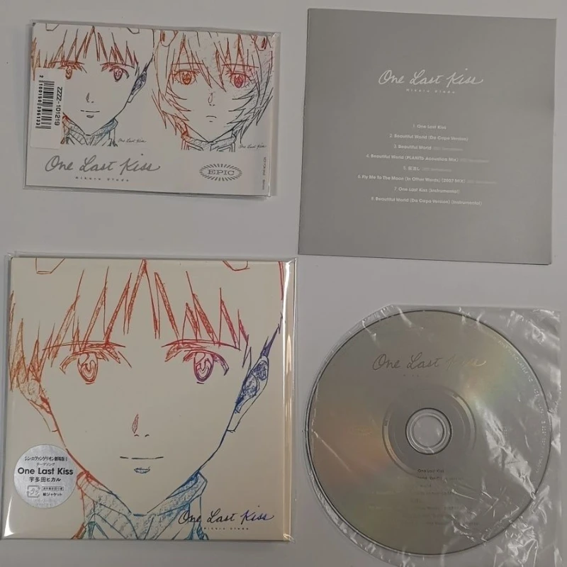 Utada Hikaru One Last Kiss Neon Genesis Evangelion First Release CD + Sticker Two-dimensional Pop Song Music Cd Disc - view 3