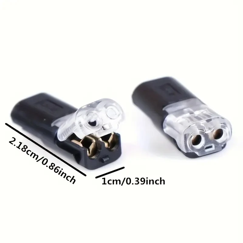 10/20/30/50 Pieces of 2-Pin Plug Electrical Connectors for Automotive Wires and Cables, Automotive Electrical Connector Strip Terminals