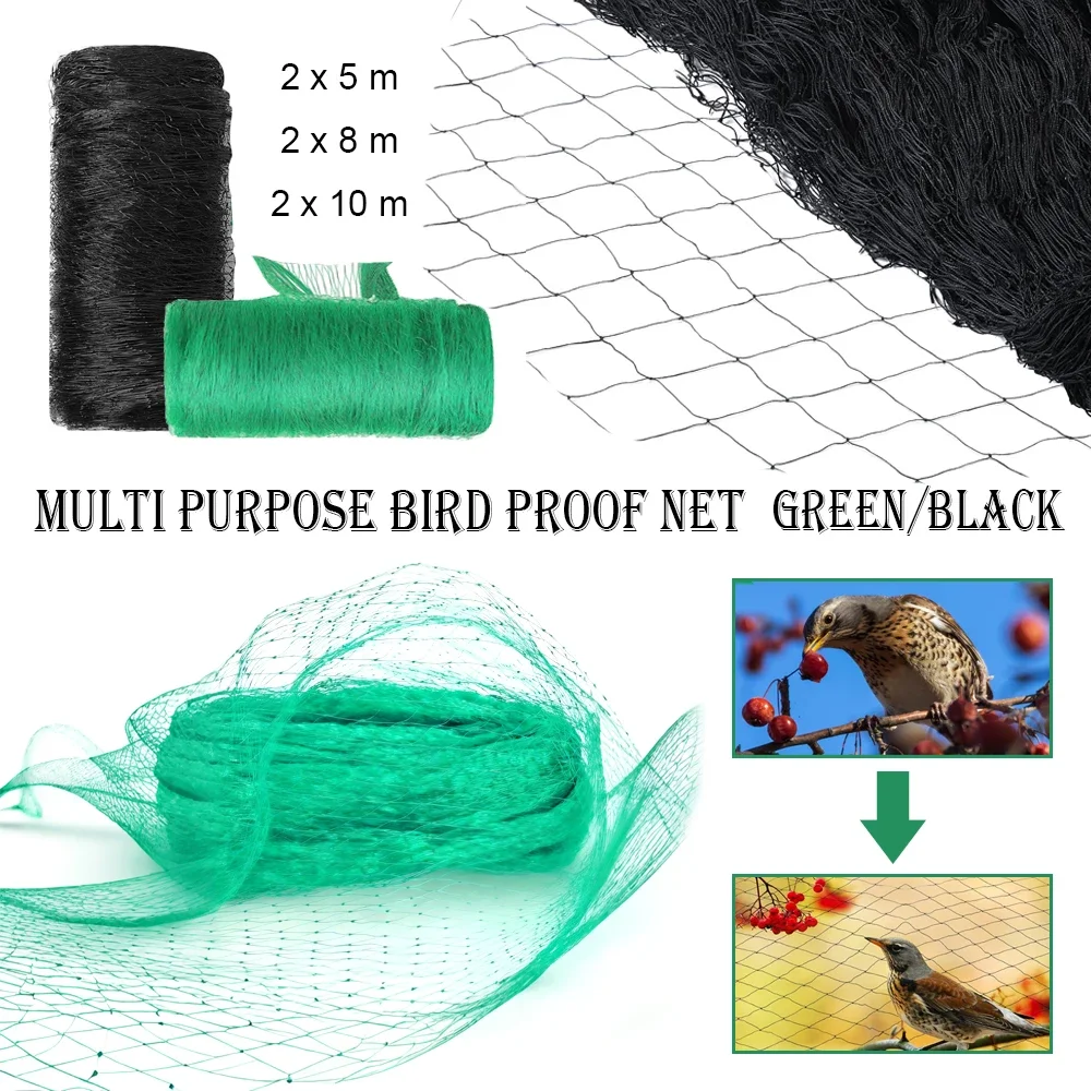 1pc Garden Bird Netting, Green Woven Mesh Plant Protection Net for Fruits Flowers Trees, Stretchable Fencing Animal Barrier