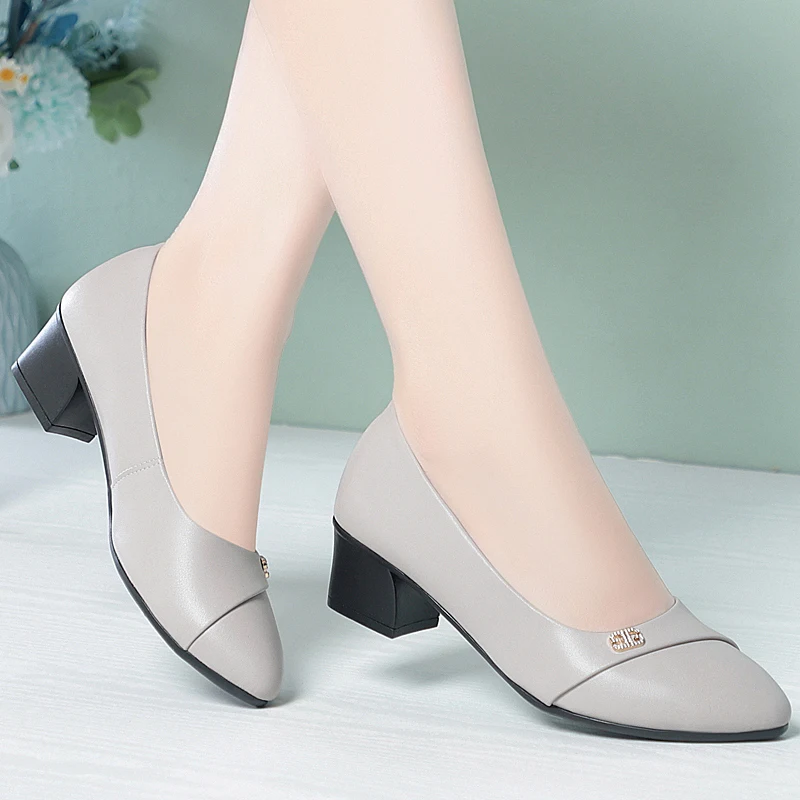 

DIMANYU Women's Commuter Shoes 2026 New Mom Shoes Mid-heel Anti-Slip Work Shoes For Women
