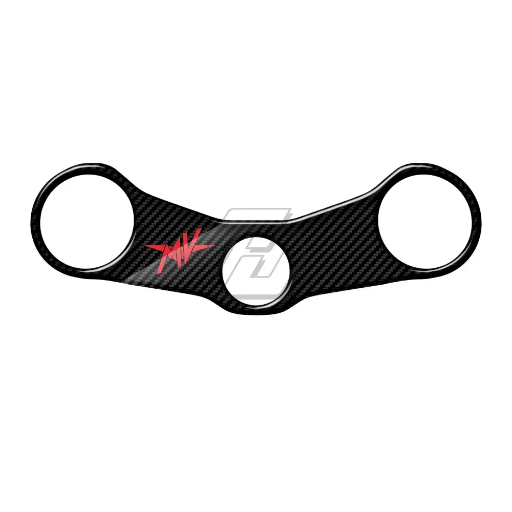 Untuk MV Agusta F4 Model 2000-2006 Stiker Garpu Depan Sepeda Motor 3D Stiker Sepeda Motor Pembela Triple Yoke Atas Tampilan Karbon
