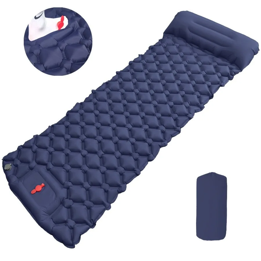 

Inflatable Mattress for Outdoor Camping, Thick Sleeping Pillow with Pillow and Built-in Pump, Air Mat for Travel, Hiking, Climbi