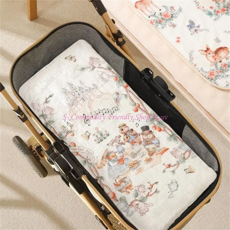 85AE Breathable Pram Seats Pad Mattress Toddlers Newborns Strollers Liner Pad