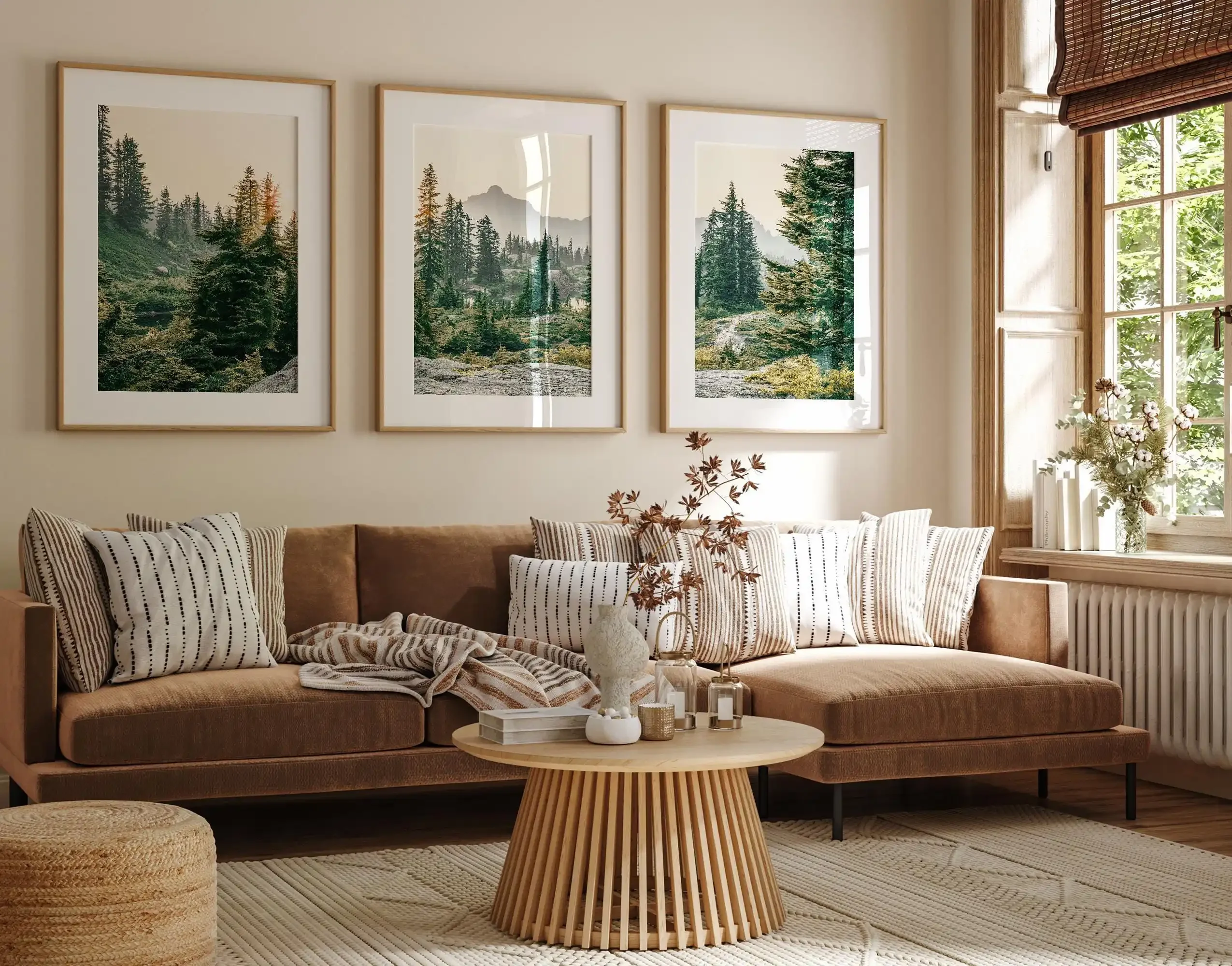 ic Mountain Forest Canvas Wall Art – Misty Pine Tree Landscape Prints for Modern Nature Home Decor, Ideal Housewarming Gifts