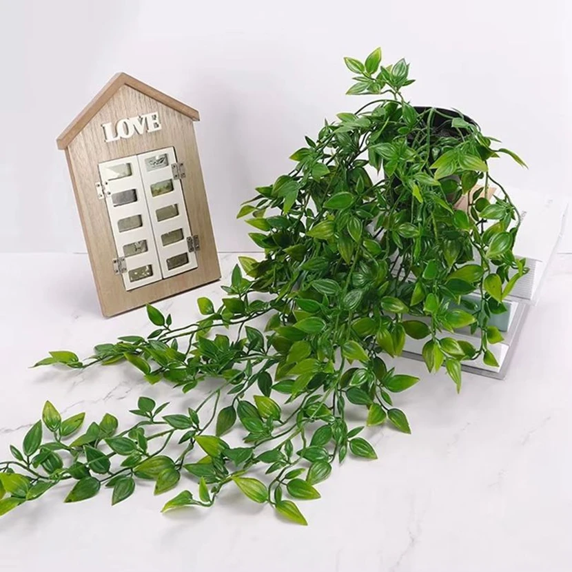 Artificial Ivy Plants Plastic Leaf With Pots Wedding Festival Room Decoration Home Window Sill Ornamental Flowerpot Wall Hanging