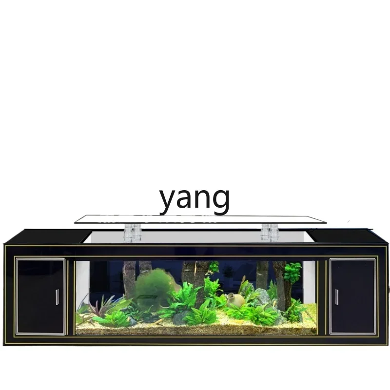 

LH TV cabinet fish tank living room large household floor-to-wall integrated water-free glass goldfish tank