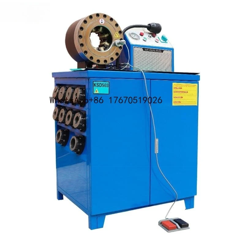 2026-DX68 DX69 Factory Automatic 1/4-2'' P32 P20 Hydraulic Hose Pipe Pressing Tool Crimper Excavator Hose Crimping Machine