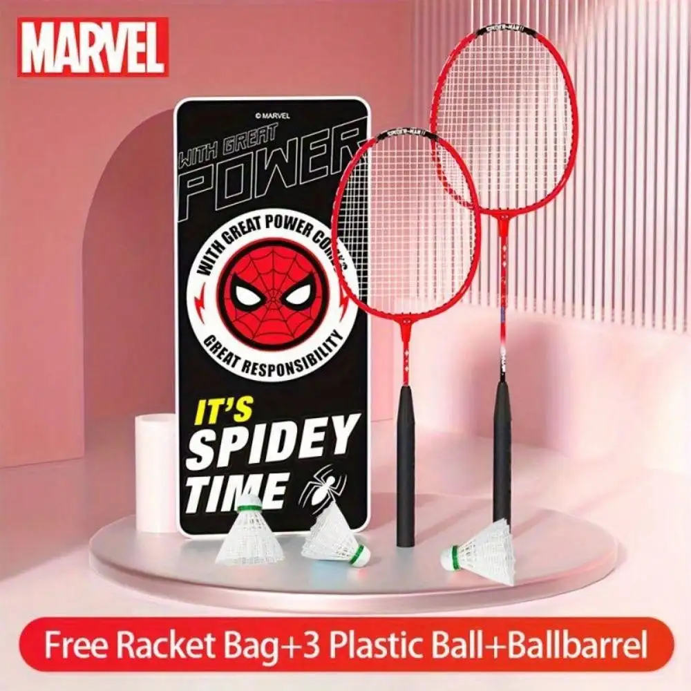 

5pcs Marvel Officially Licensed Spider-Man Badminton Racket Stylish Single Collectible Display & Outdoor Sports Independence