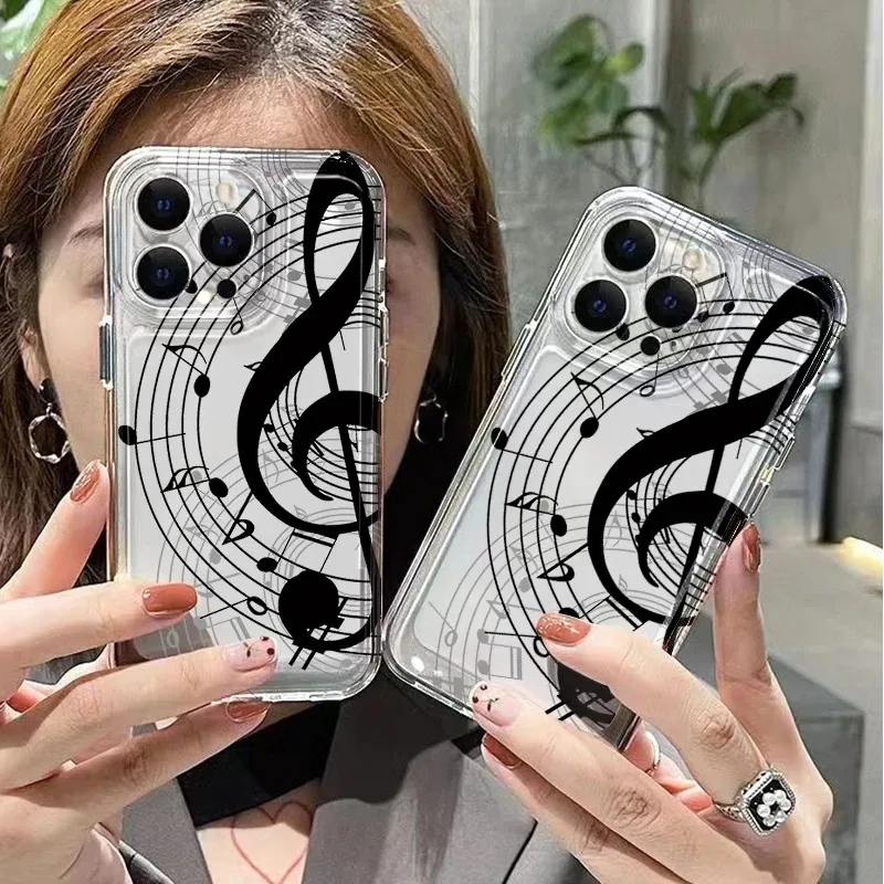 Funda con diseño de clave de sol para Samsung A06 A04E A05S A04 A55 A54 A35 A14 A15 A15 A34 A24 A23 A21S A56 M55 M54 M23 M53 M33