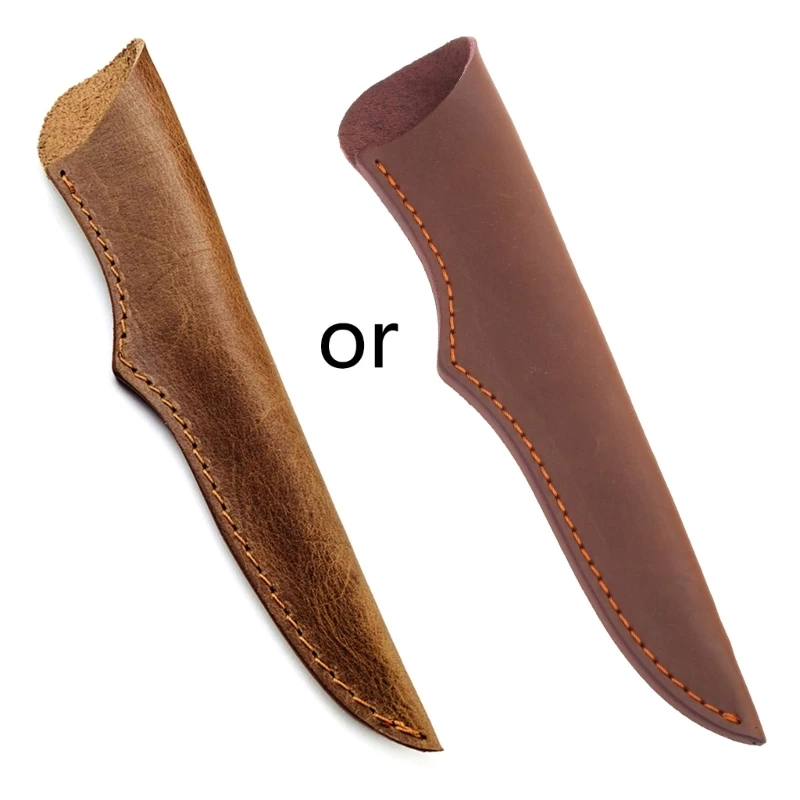 N7MD Rindsleder Messerscheide Küche Obstmesser Abdeckung DIY Gerade Messeretui