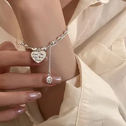 New Arrival 925 Sterling Silver Love Heart Bracelet For Women Gift Fashion Originality Design Jewelry Dropshipping