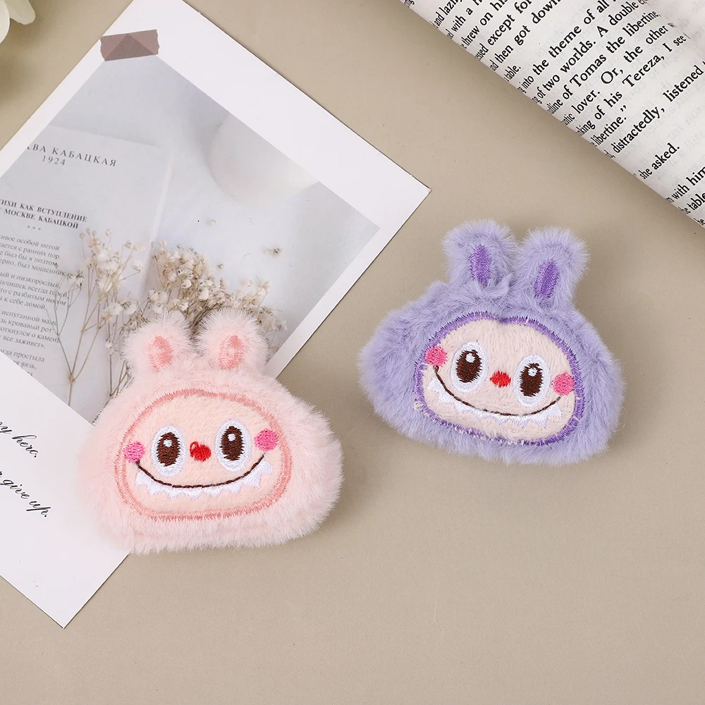 Labubu Kawaii Cartoon Plush Pins Pendant Mini Anime Keychains Pins Brooch Plush Decoration