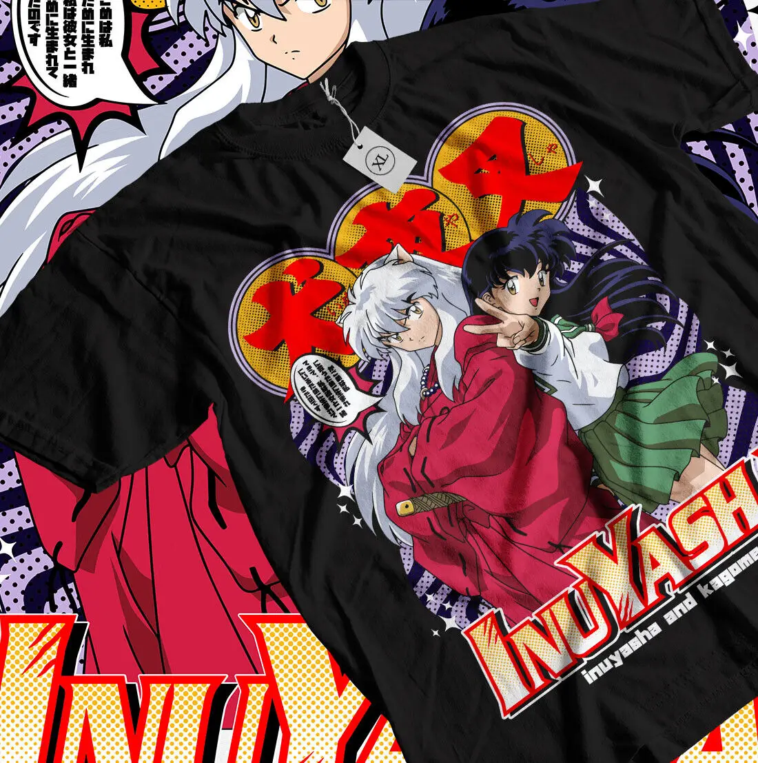 Inuyasha T-shirt Kagome Higurashi Sesshomaru Red Moon Inu Yasha Anime Shirt