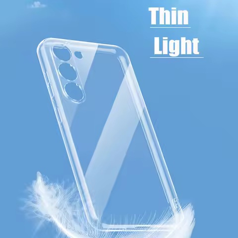 Clear Soft Phone Case For Samsung Galaxy S24 S25 S22 S23 Plus S21 Ultra Silicone Cover For Samsung S21 S23 S24Fe S23Fe Case