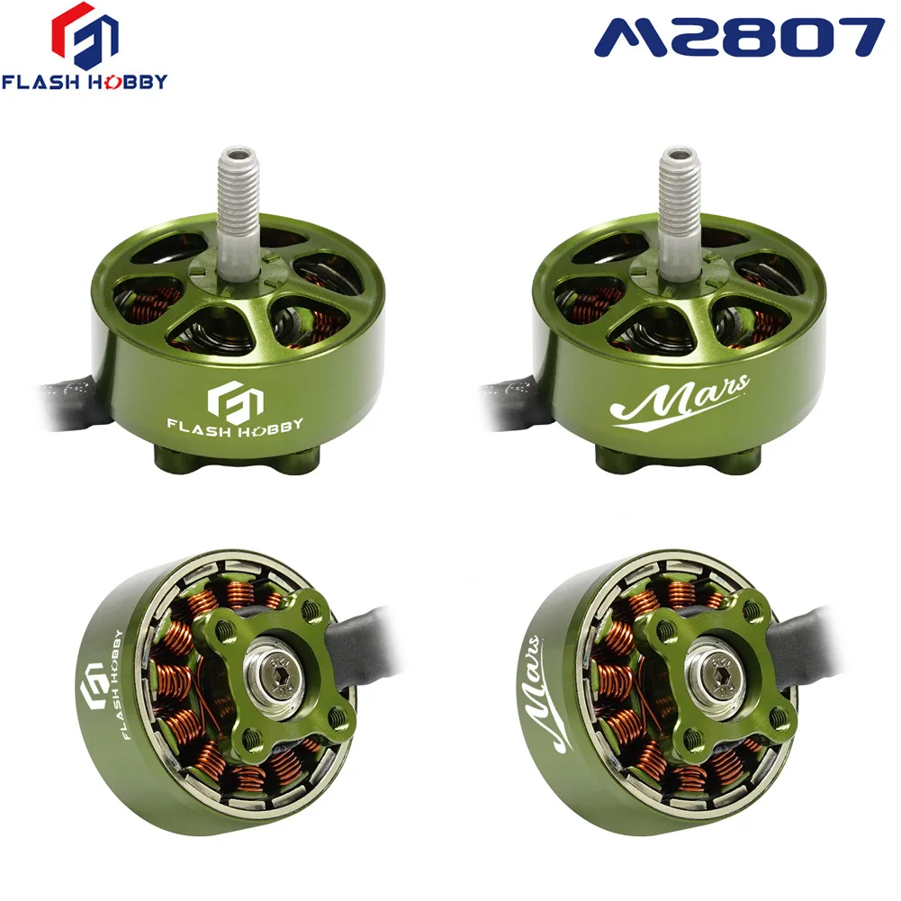 4 pz FLASHHOBBY Mars M2807 1300KV Motore Brushless 3-6S LiPo per FPV Freestyle 7 pollici Droni A Lungo Raggio Parti FAI DA TE