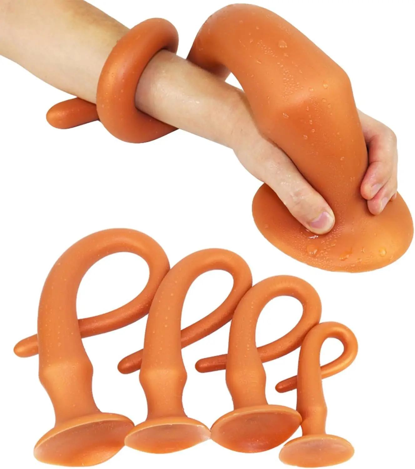 سوبر طويل دسار الجنس لعب الكبار سيليكون المقابس الشرجية ل U & G بقعة تدليك الشرج موسع مع مقياس SM تحفيز المهبل Plu #3