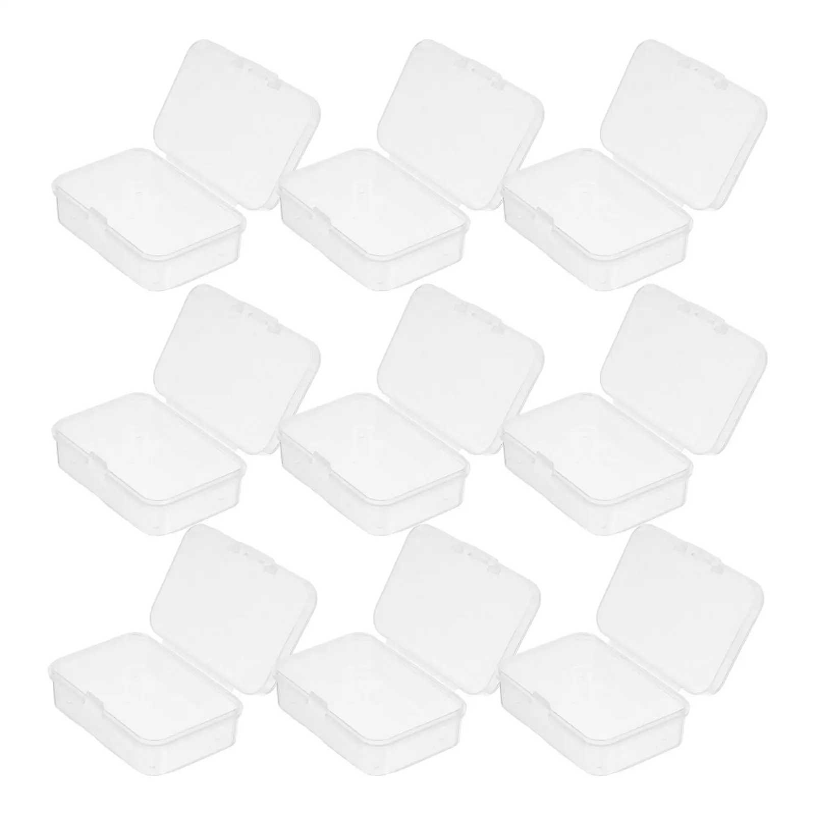 10 Pcs Small Clear Plastic Boxes 6 5x4 5x2CM PP Material Beads ganizer Mini Storage Case Transparent Containers