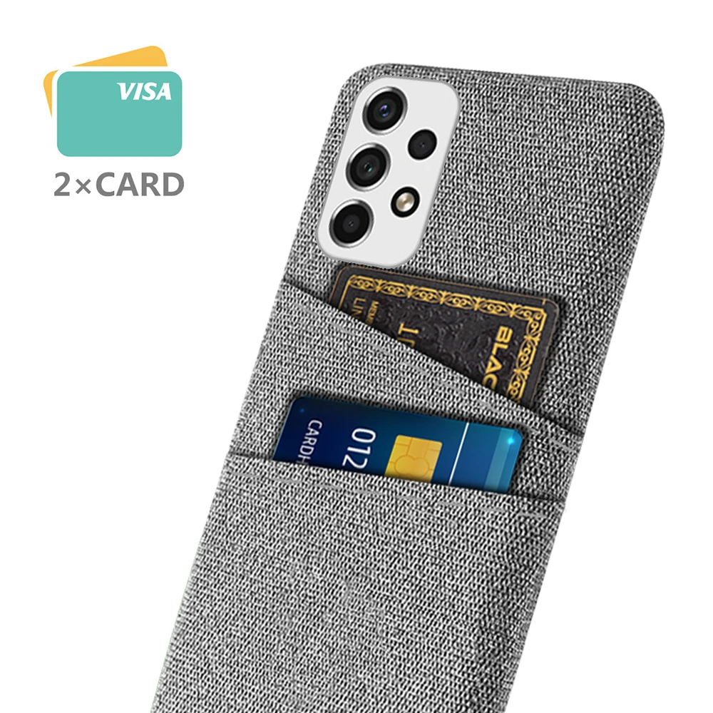 

For Samsung A53 Case Luxury Fabric Dual Card Phone Cover For Samsung Galaxy A53 5G Funda SM-A536B/DS 6.5" Cloth Coque GalaxyA53