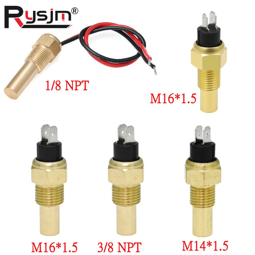 1/8NPT 3/8NPT M14*1.5 M16*1.5 Thread Water Temperature Sensor Oil Temp Sensor For Boat Truck Meter Water Temp Gauge Temperatura