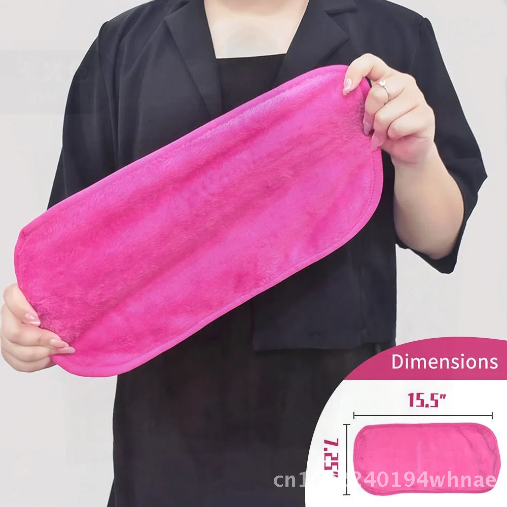 Zachte microvezelflanel make-up verwijderaar handdoek Pluisvrije rand Comfortabel polyester Unisex Single Pack Meerkleurige opties