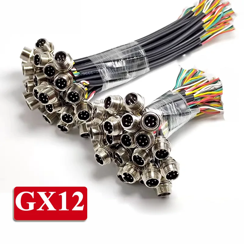 

Кабель-удлинитель для авиационных разъемов GX12 (2, 3, 4, 5, 6, 7 контактов), соединительный кабель M12 (штекер/гнездо), 5А, промышленный класс, для сварочных работ